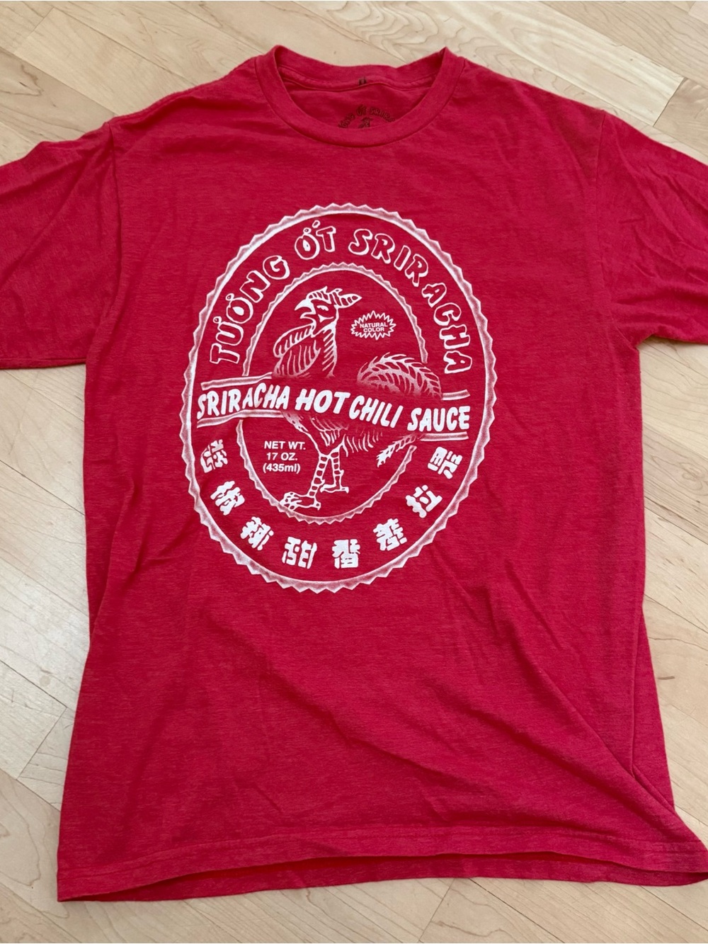Sriracha Hot Chili Sauce Graphic Tee - Red Small